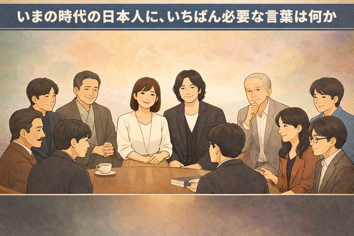 いまの時代の日本人に、いちばん必要な言葉は何か