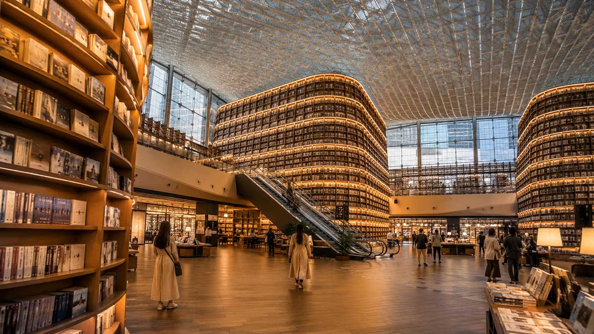 4.Modern-library-with-towering-bookshelves