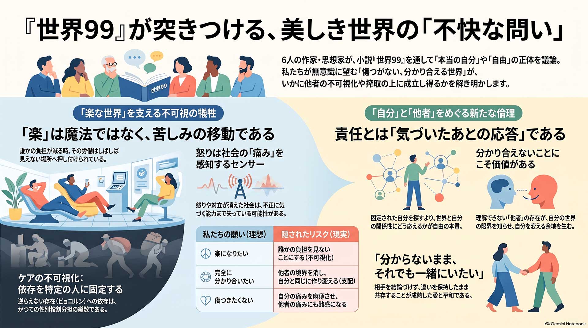 小説『世界99』の社会倫理図解 小説『世界99』の社会倫理図解