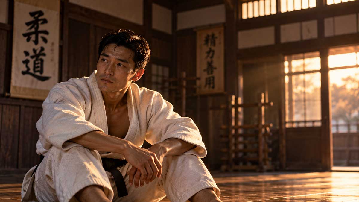 Contemplative-Judo-Master-in-Golden-Light