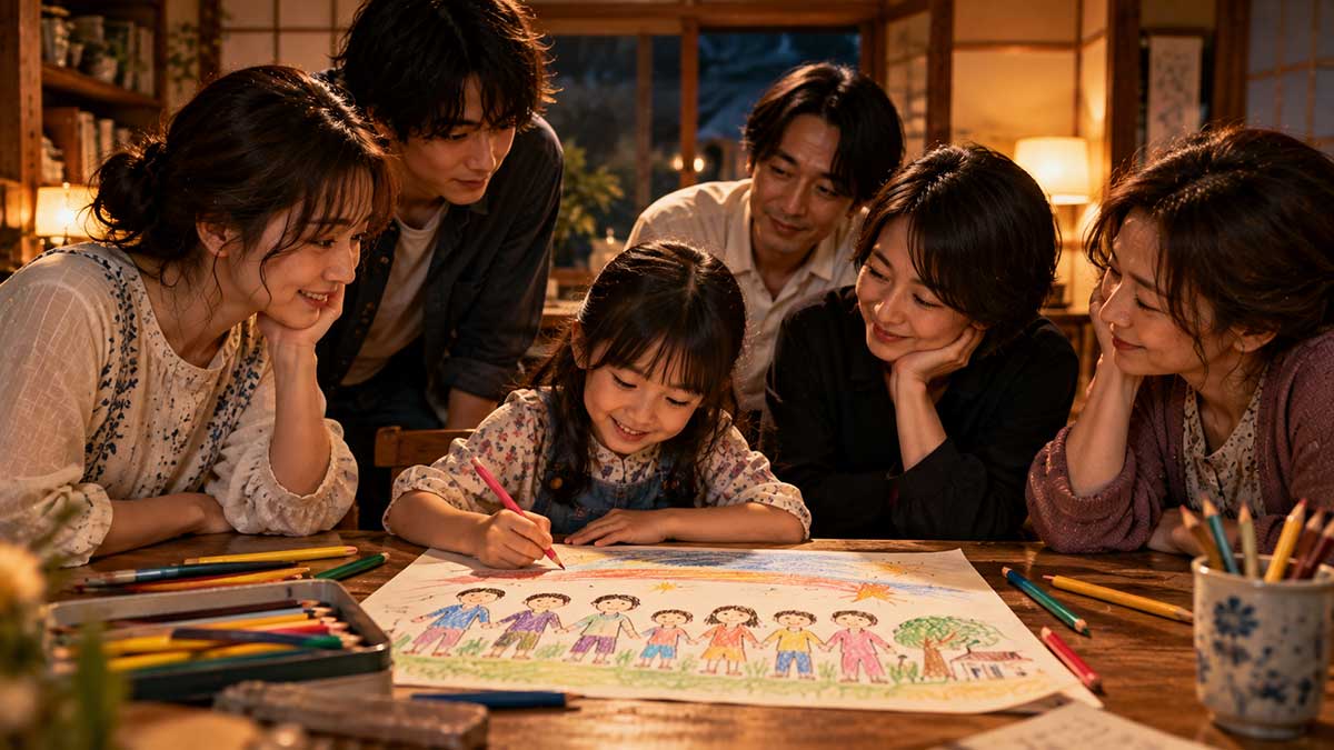Warm-Family-Drawing-Circle