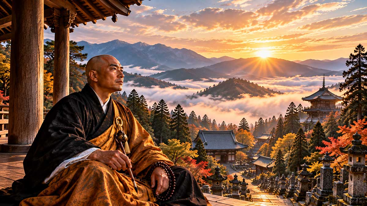 Zen-Monk-at-Sunrise-Temple-Valley